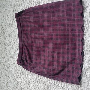 Skies are Blue, Size L, Plaid Skirt